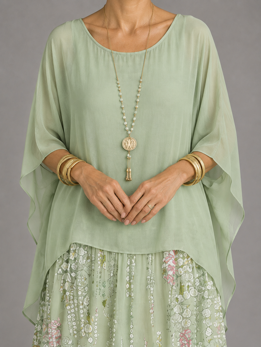 Elegantes, fliessendes Maxikleid