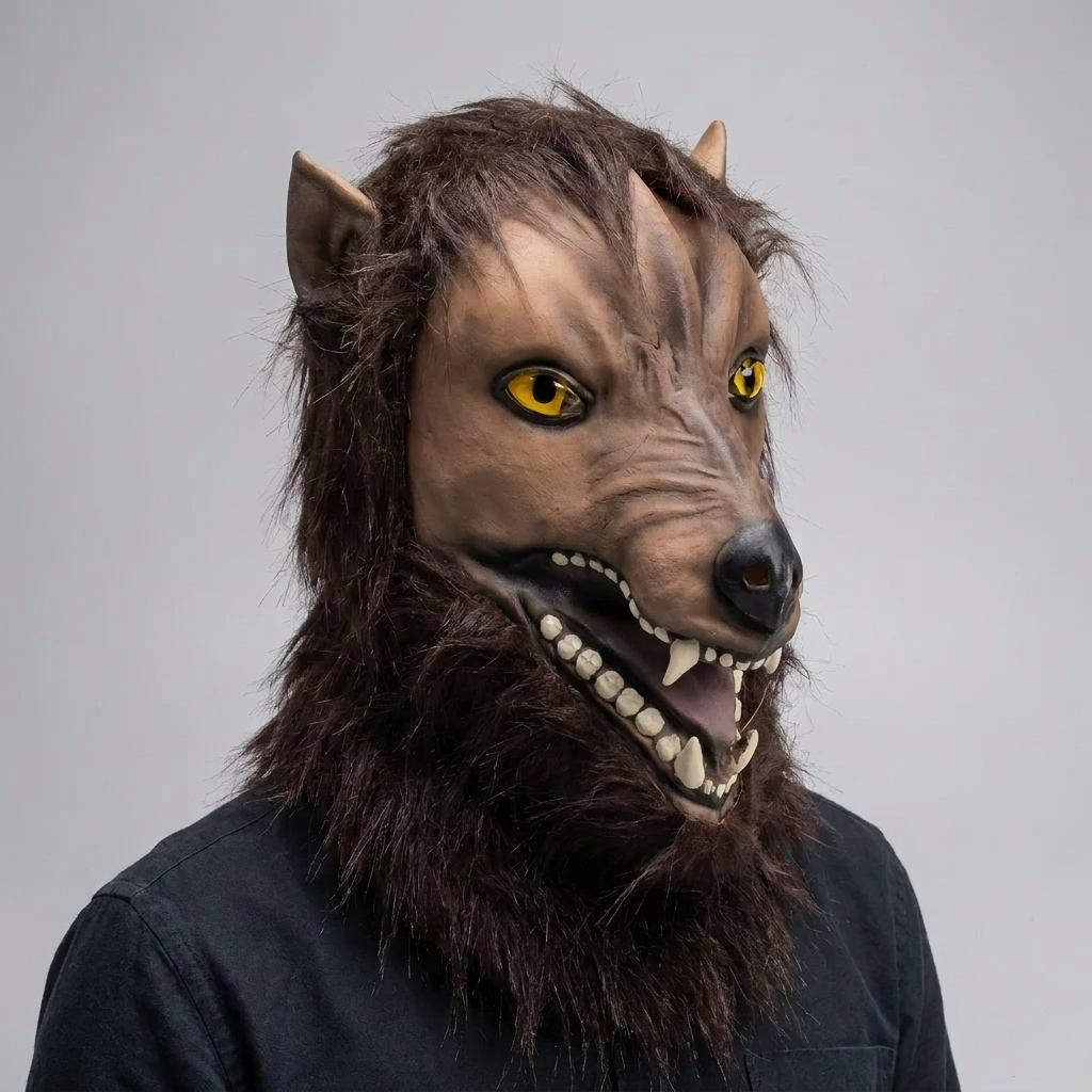 Latex Wolf Chopf Maske