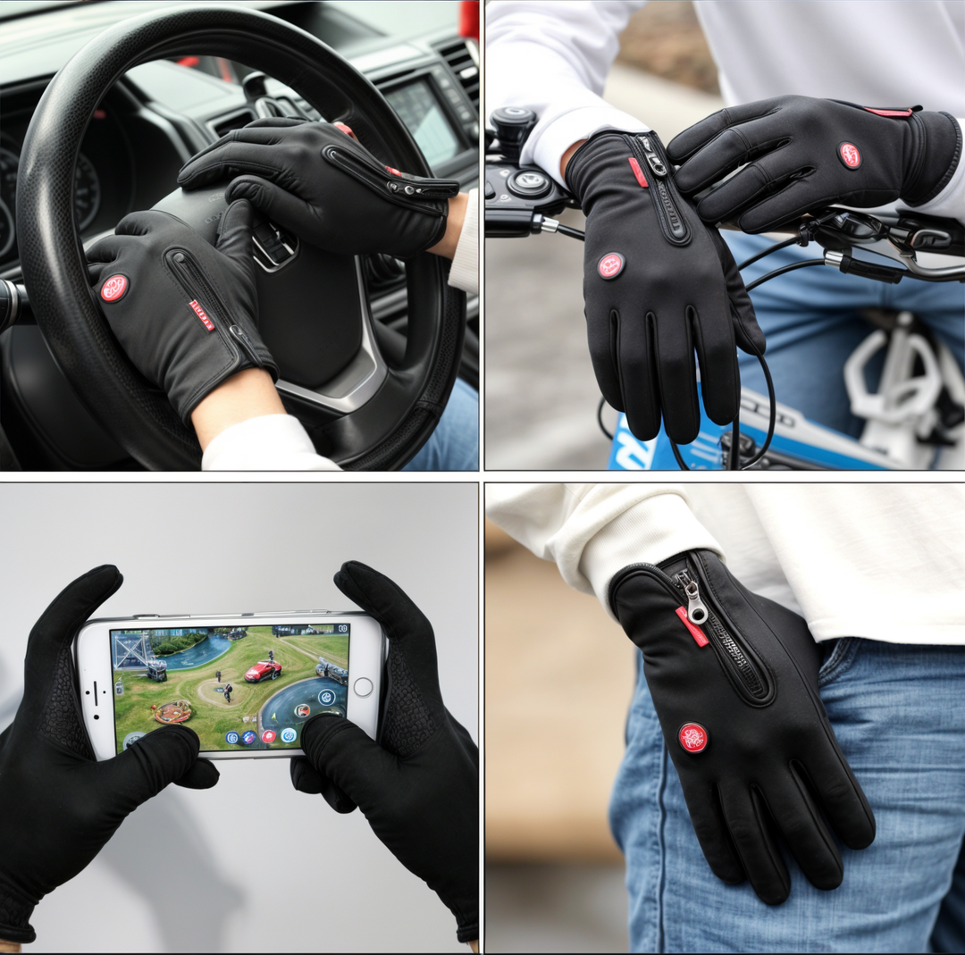 Thermo-Winddichte Handschuhe - Warm und Kompatibel mit Touchscreens