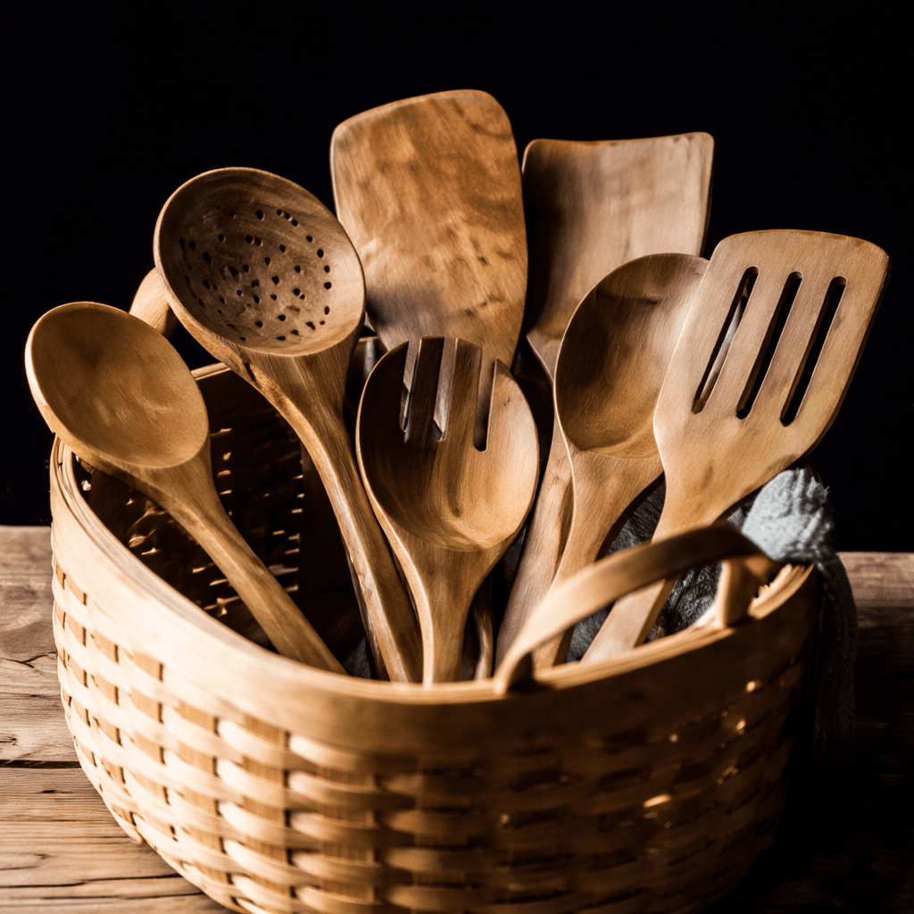 Traditionelles japanisches Küchenutensilien-Set aus Holz (7-teilig)