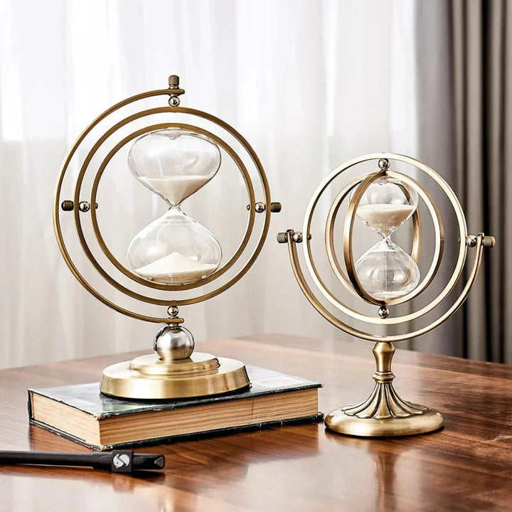 Luxuriöse Sanduhr mit elegantem Metallrahmen