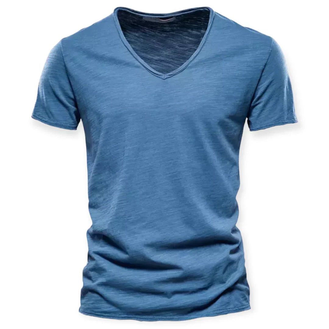 Casual Herren-T-Shirt mit V-Ausschnitt