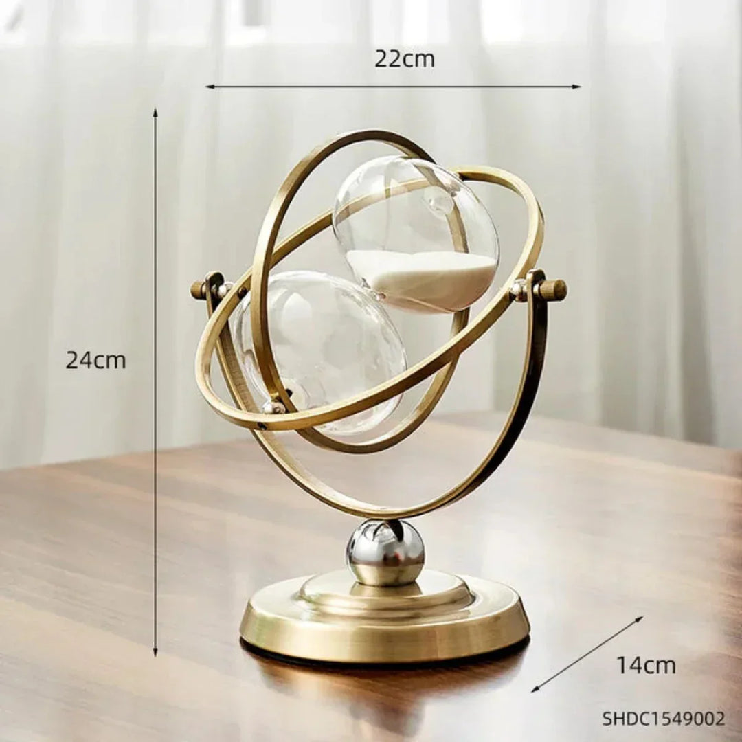 Luxuriöse Sanduhr mit elegantem Metallrahmen
