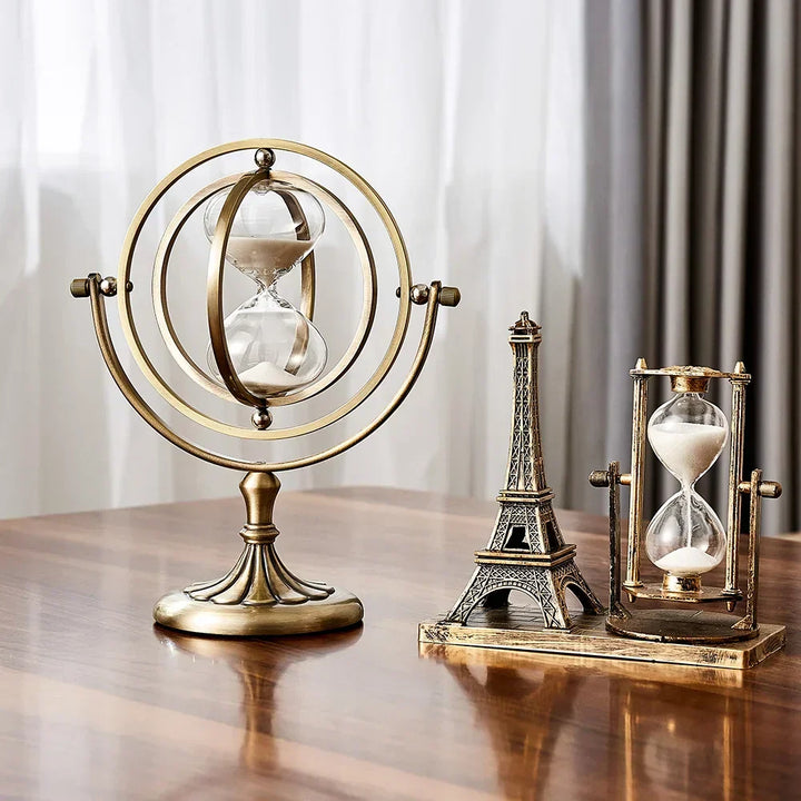 Luxuriöse Sanduhr mit elegantem Metallrahmen