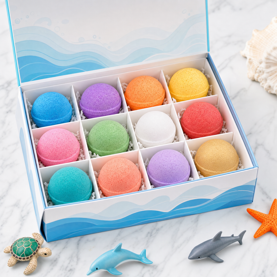OceanPop - 6 Badekugeln mit Überraschungsspielzeug für Kinder