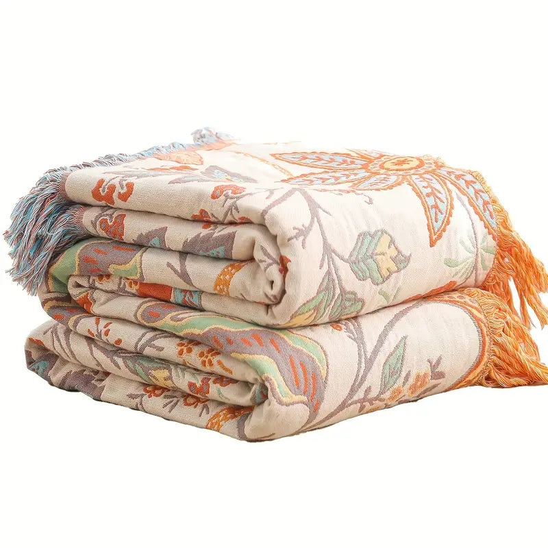 Bohol Rustic – Florale Boho-Decke für behaglichen Komfort und stilvolles Wohnen
