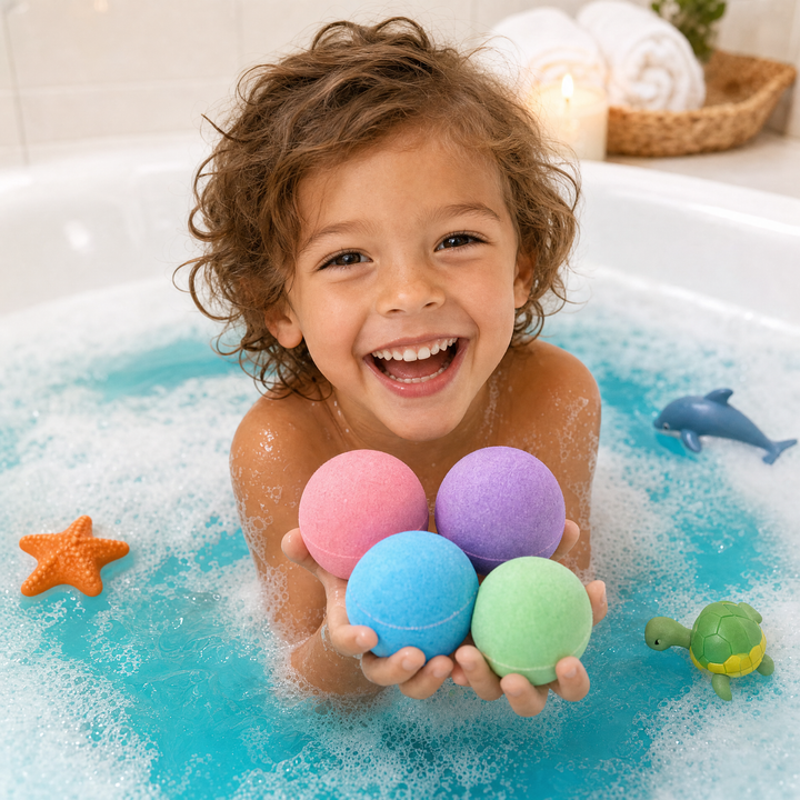 OceanPop - 6 Badekugeln mit Überraschungsspielzeug für Kinder