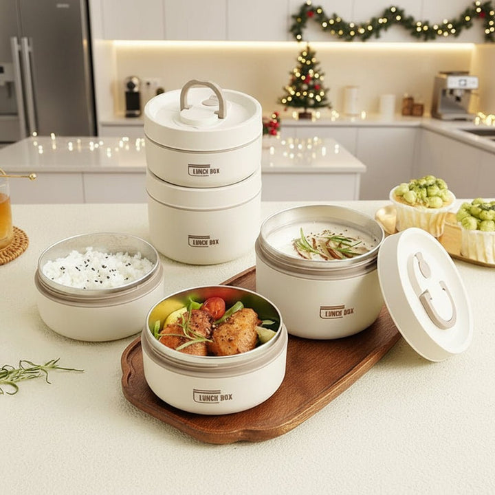 Isolierte Lunchbox für warme Mahlzeiten unterwegs