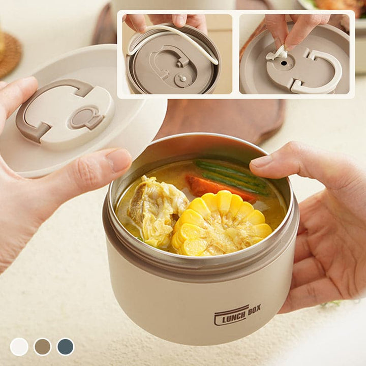 Isolierte Lunchbox für warme Mahlzeiten unterwegs
