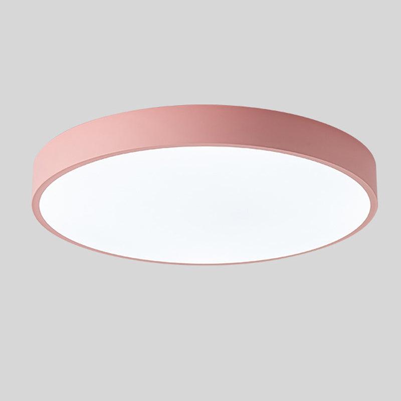 Runde Nordic-Macaron-Deckenlampe aus Holz