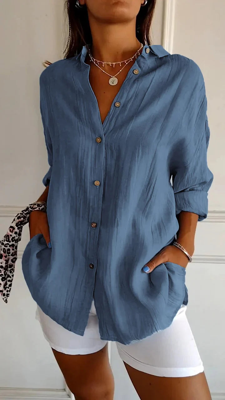 Lässiges Button-Down-Hemd für Damen