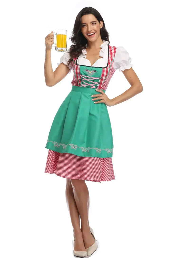 Klassisches Dirndlkleid-Set für Damen für das Oktoberfest - Traditional Polyester