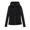 Leichte, gesteppte Damen-Winterjacke mit Kapuze und versteckten Taschen.