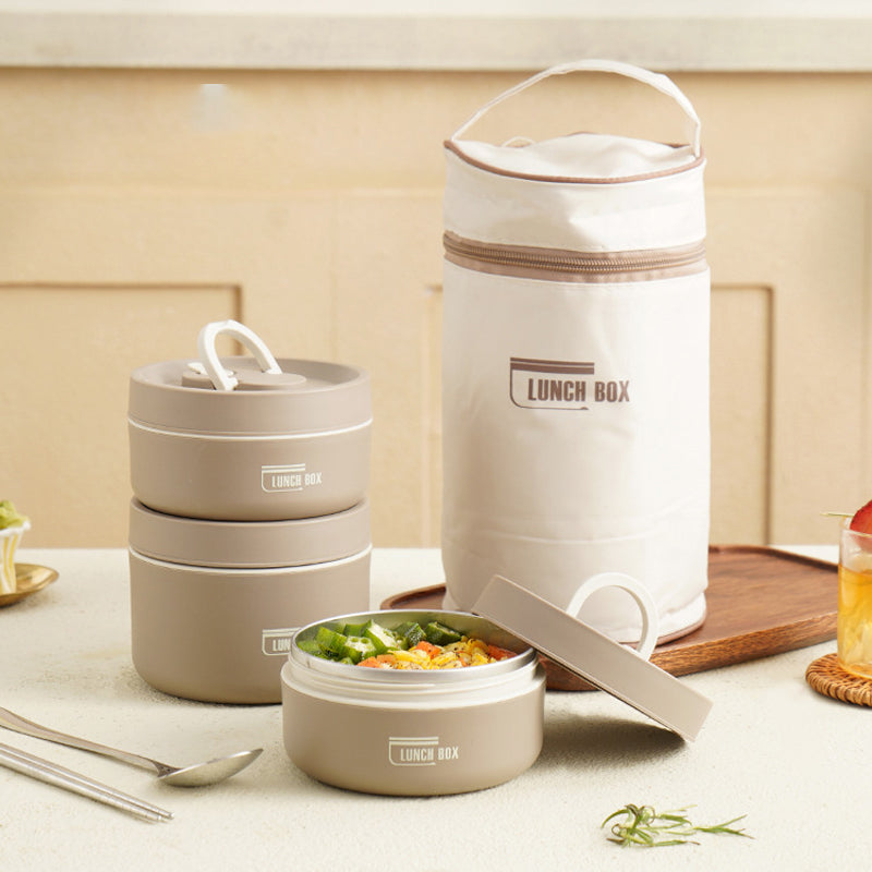 Isolierte Mehrschicht-Lunchbox mit KOSTENLOSER Tragetasche - ThermoBox
