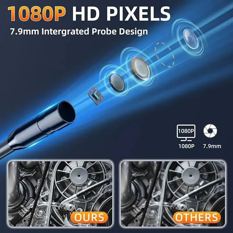 Industrielle Endoskop-Inspektionskamera – 1080P HD mit 4,3-Zoll-Bildschirm und Einstellbarem Objektiv