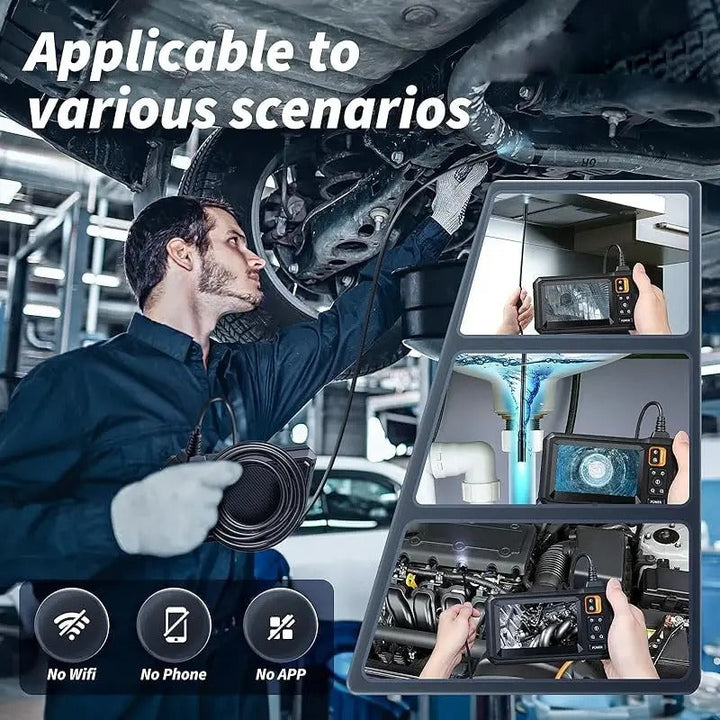 Industrielle Endoskop-Inspektionskamera – 1080P HD mit 4,3-Zoll-Bildschirm und Einstellbarem Objektiv