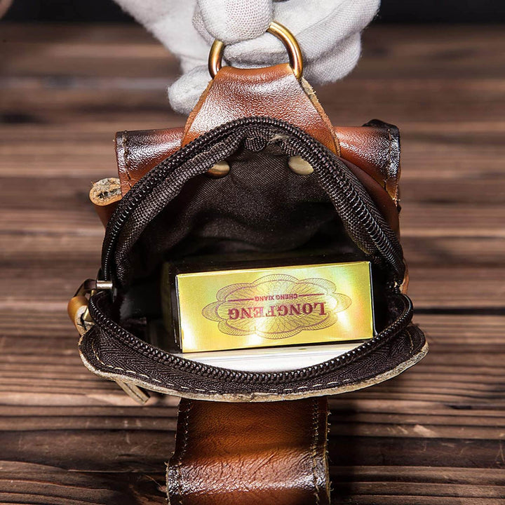 Herren-Gürteltasche aus echtem Leder - Hab immer alles griffbereit