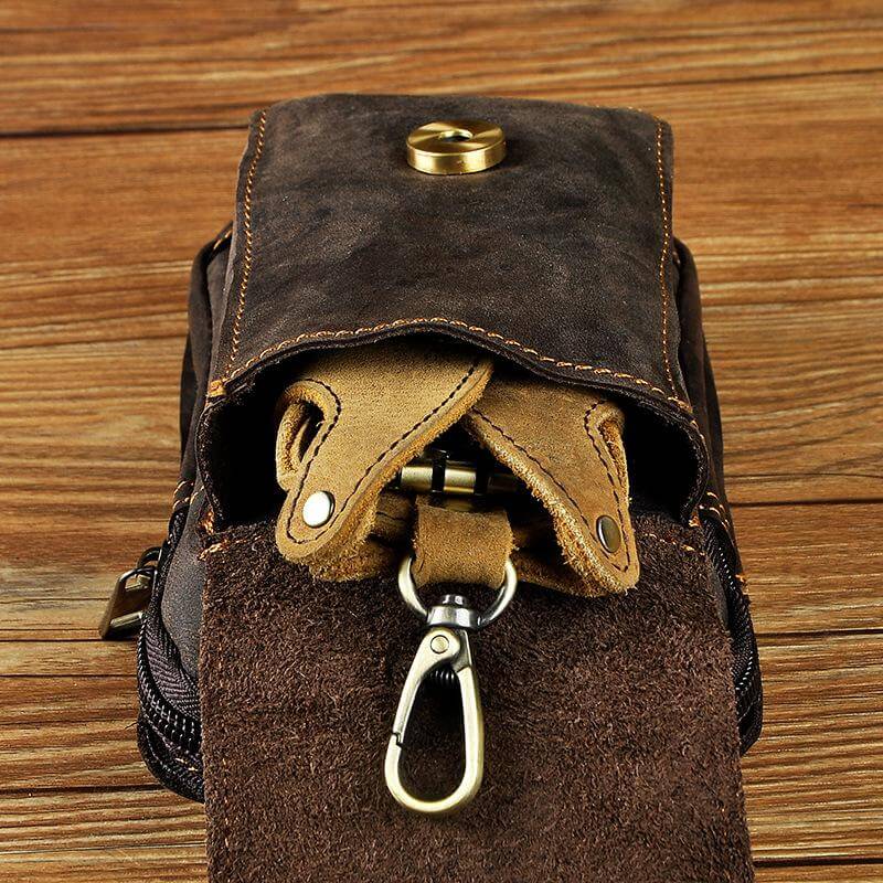 Herren-Gürteltasche aus echtem Leder - Hab immer alles griffbereit