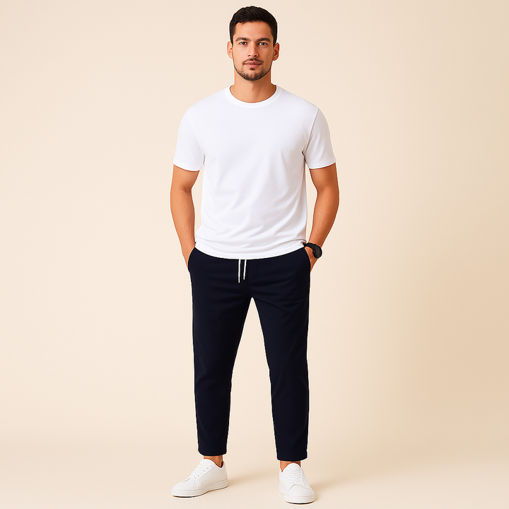 Slim Fit Herrenhose mit Kordelzug