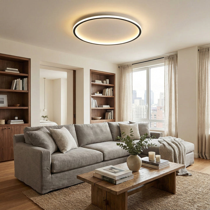 Skandinavische runde Deckenleuchte mit LED-Beleuchtung