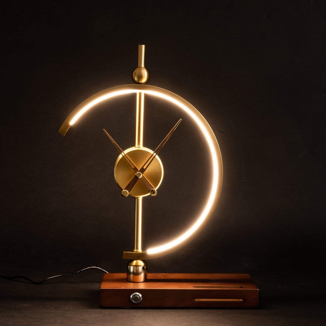 AuraTijd™ | Luxus-Lampenuhr mit Ladefunktion