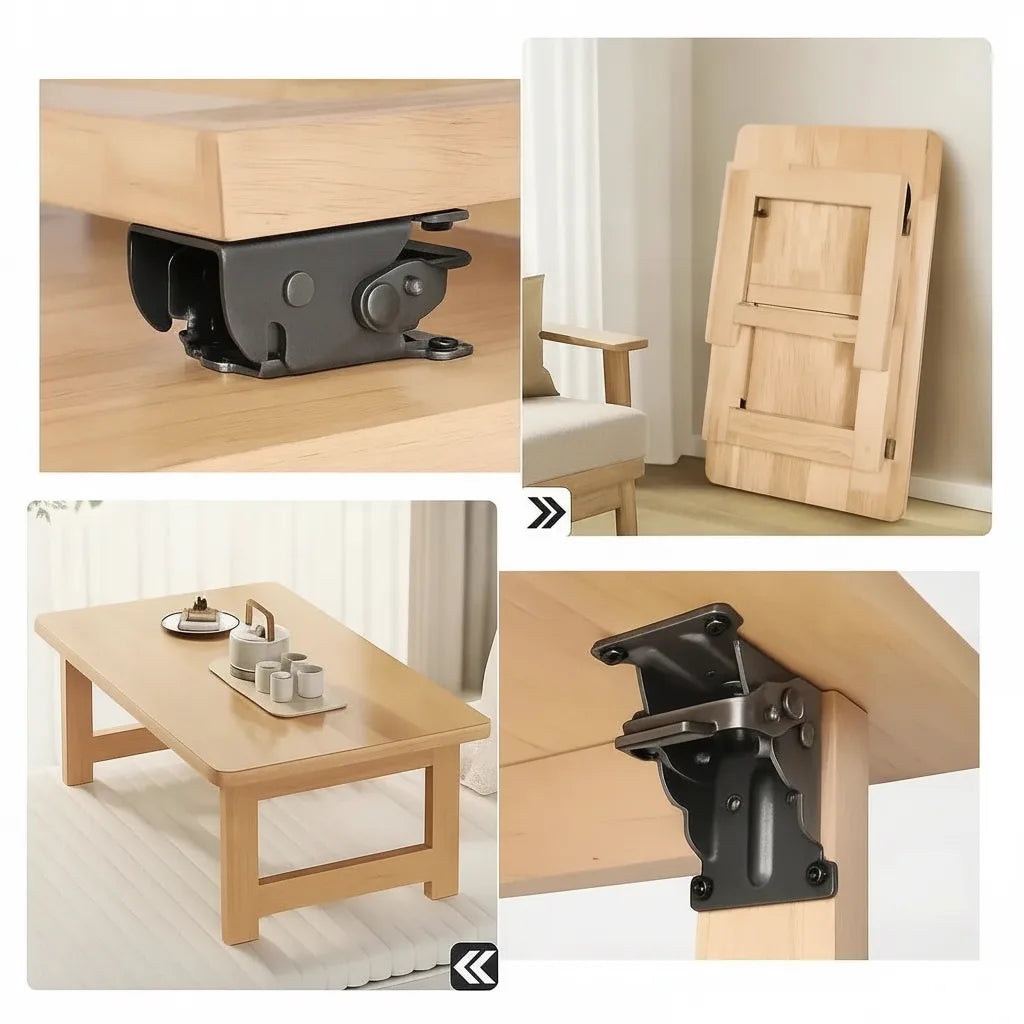Klappbare Tischbeinhalter 90° mit Auto-Lock – 2er-Set, bis 225 kg belastbar