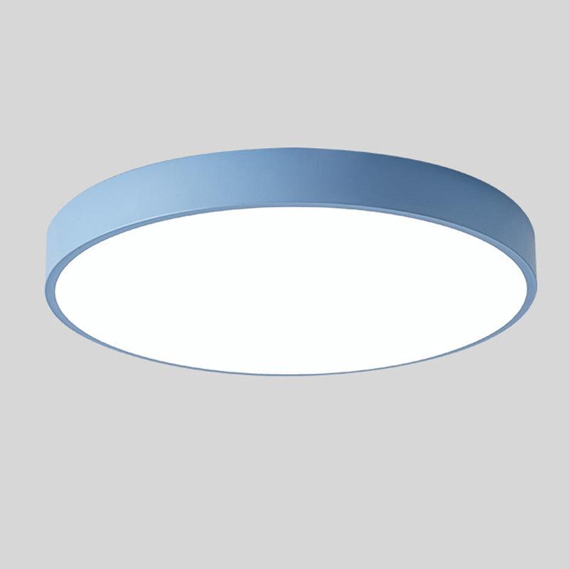 Skandinavische LED-Deckenleuchte in Macaron-Form mit Holzakzent für Wohnzimmer oder Schlafzimmer