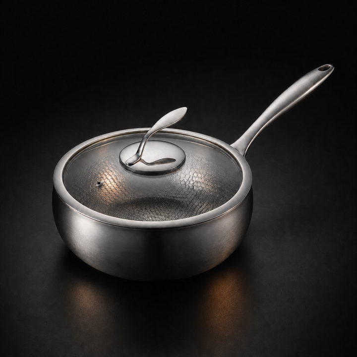 Handgehämmerte Sauté-Pfanne aus Titan, PFAS-frei