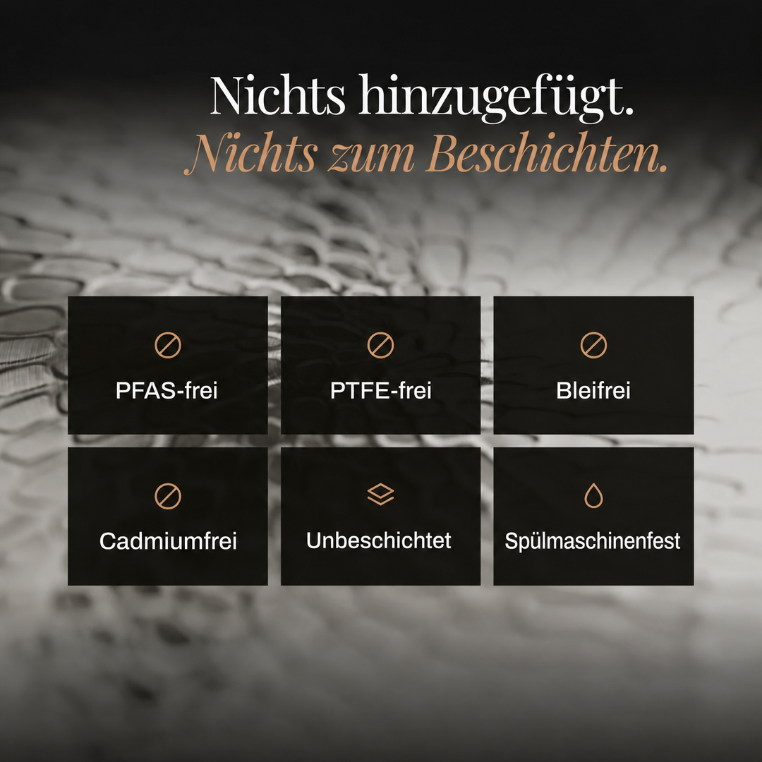 Von Hand gehämmerte Titan-Bratpfanne mit beschichtungsfreier Oberfläche