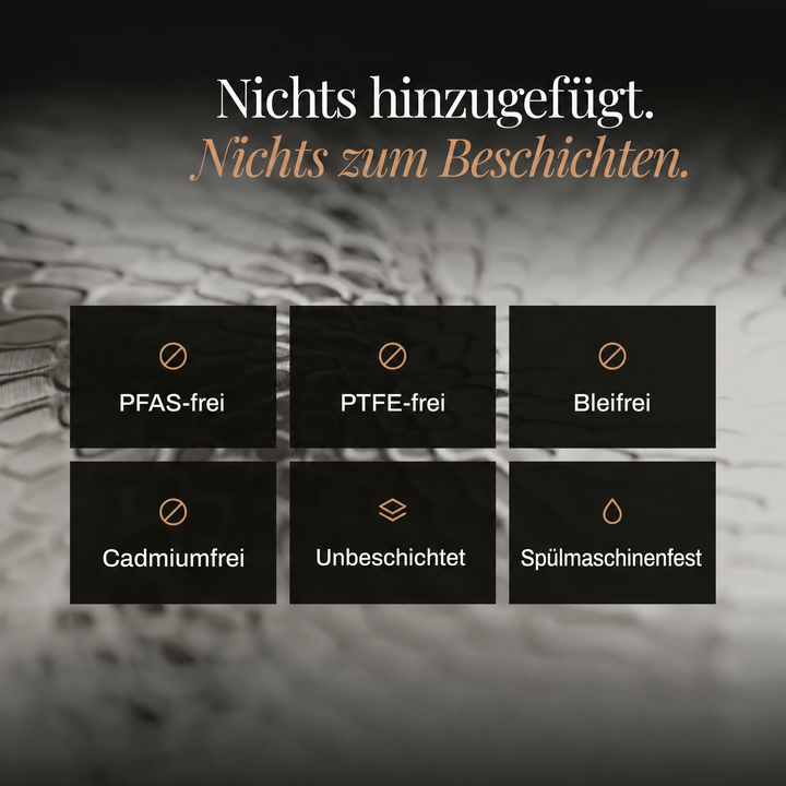 Von Hand gehämmerte Titan-Bratpfanne mit beschichtungsfreier Oberfläche