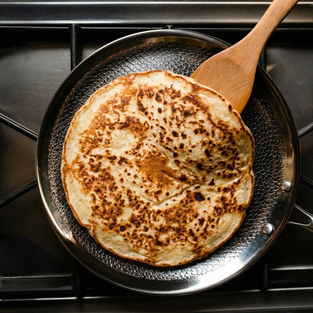 Handgehämmerte Titan-Crêpe-Pfanne, PFAS-frei