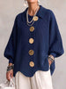Eleganter Oversized-Cardigan mit auffälligen Knöpfen