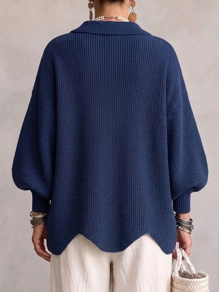 Eleganter Oversized-Cardigan mit auffälligen Knöpfen