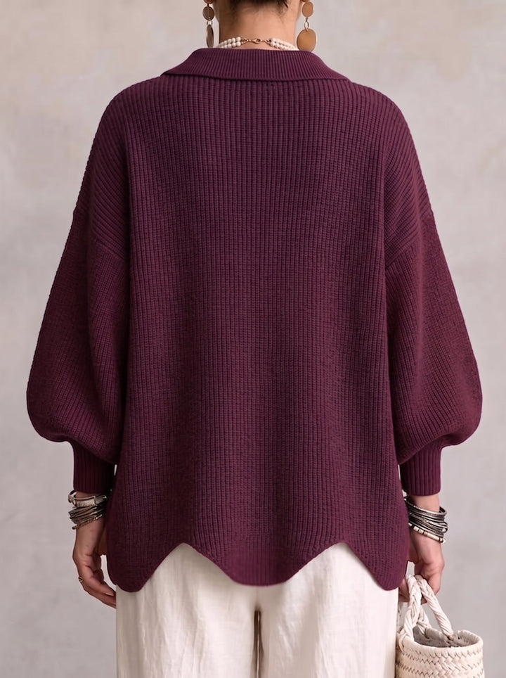 Eleganter Oversized-Cardigan mit auffälligen Knöpfen