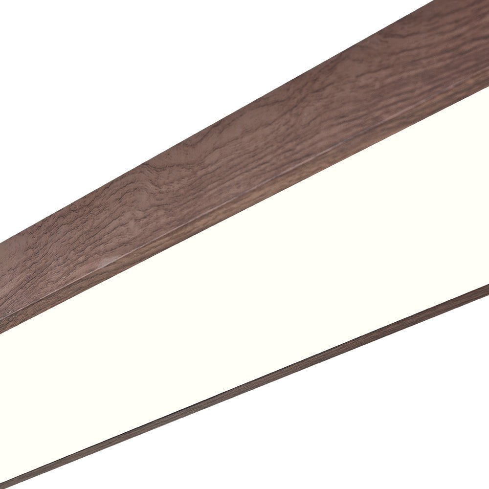 Ovale LED-Deckenleuchte Nordic Glow mit Holzakzent