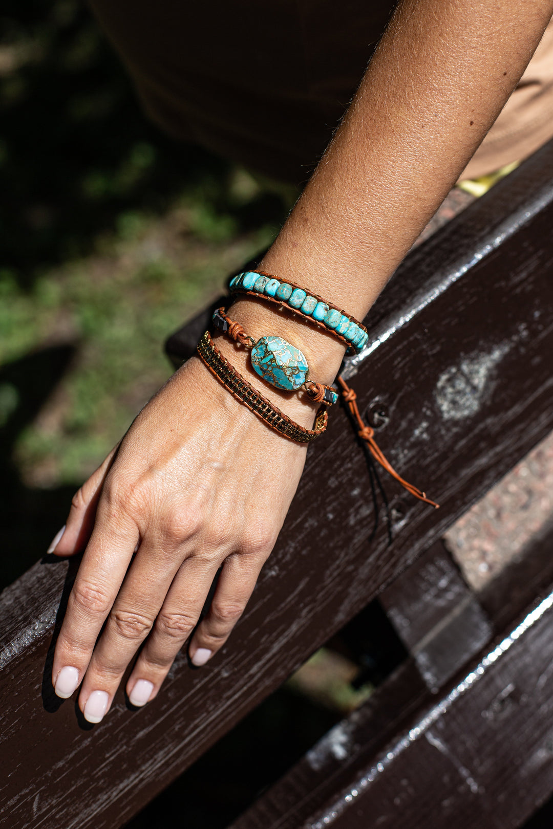 Türkis Wickelarmband für beruhigende Energie - Elara