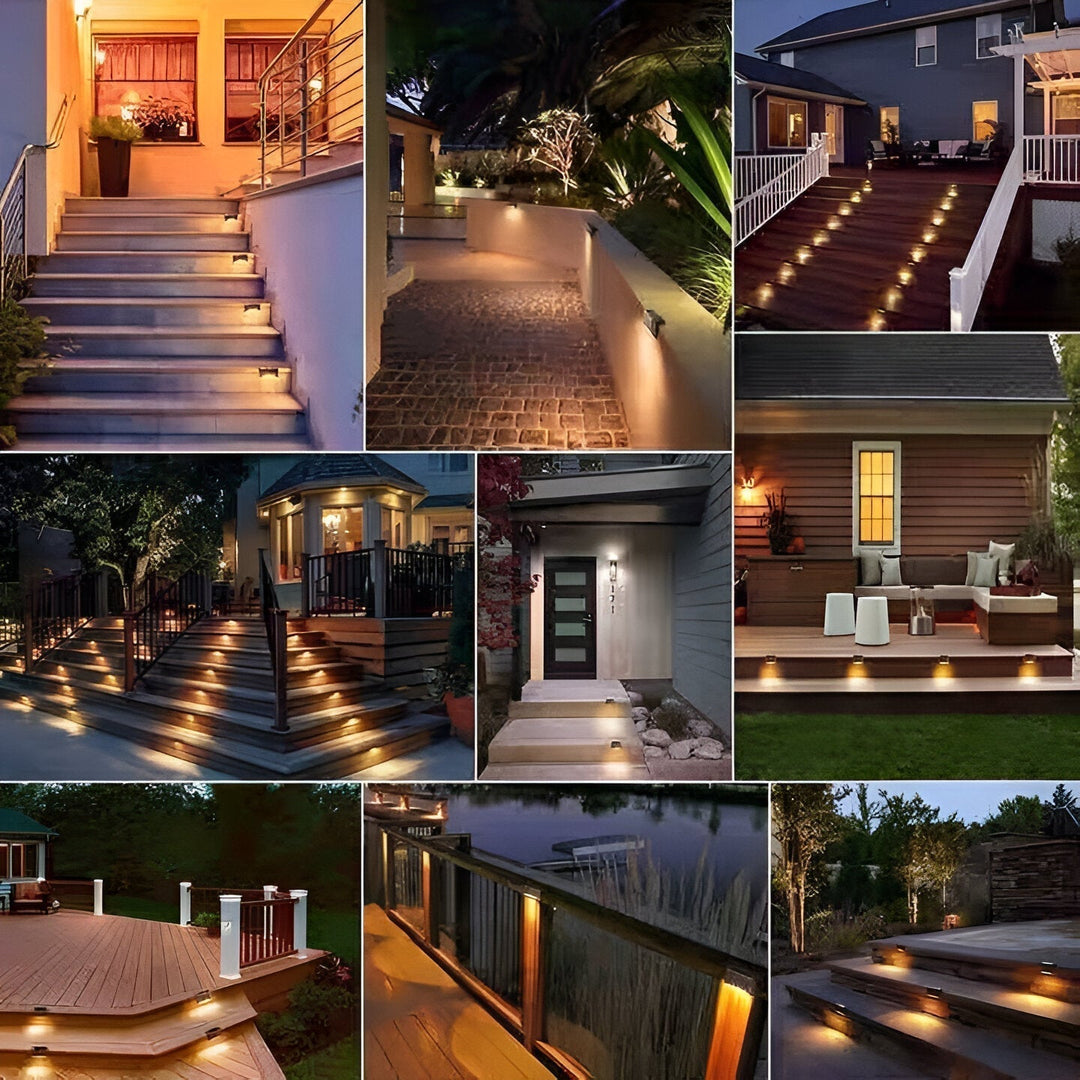 6+2 GRATIS | Solar-Gartenlampe | Wasserdichte LED-Außenleuchte | Warmes Licht | Sichere und Stimmungsvolle Beleuchtung