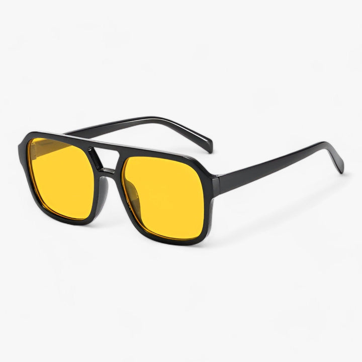 Übergroße Vintage-Sonnenbrille mit Eckiger Fassung – Spectra
