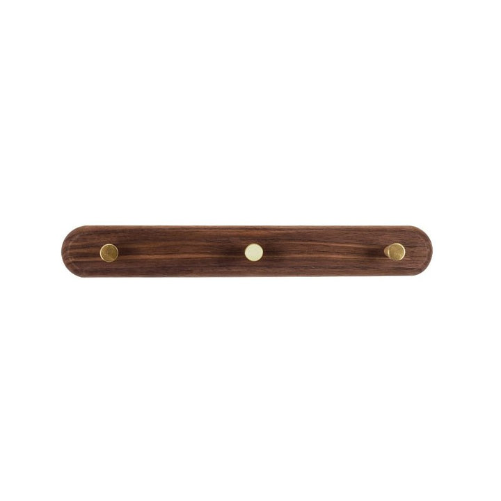 Wandgarderobe aus Holz mit Messinghaken - LignaHook