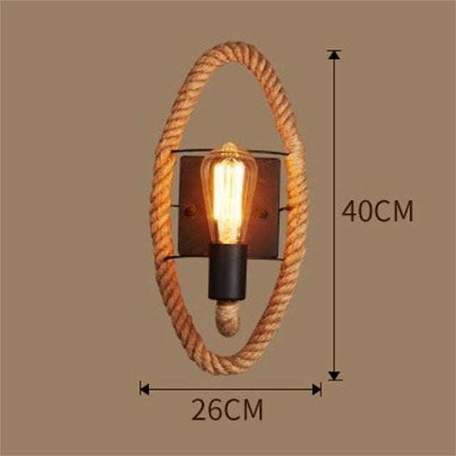 Vintage Seil-Wandleuchte – RusticRope