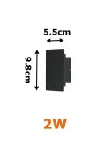 Moderne Außenleuchte – LED-Wandleuchte auf/ab, wasserdicht, vertikales Design