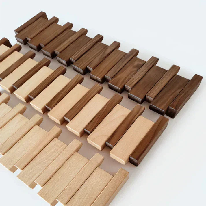 MelodyRack | Vom Klavier Inspirierte Holzgarderobe