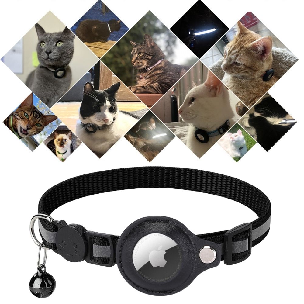 GPS-Halsband für Katzen mit reflektierendem Design