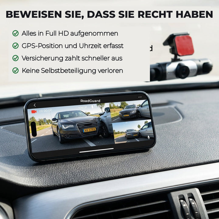 4-Kanal-Dashcam mit Nachtsicht, GPS und 360°-Abdeckung