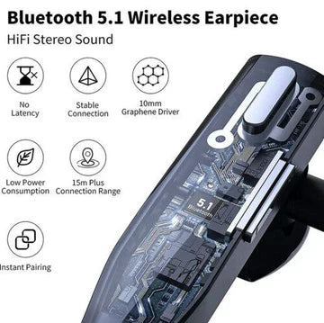 Trucker Dual Mic Wireless Bluetooth 5.1 Headset/Ohrhörer mit Geräuschunterdrückung