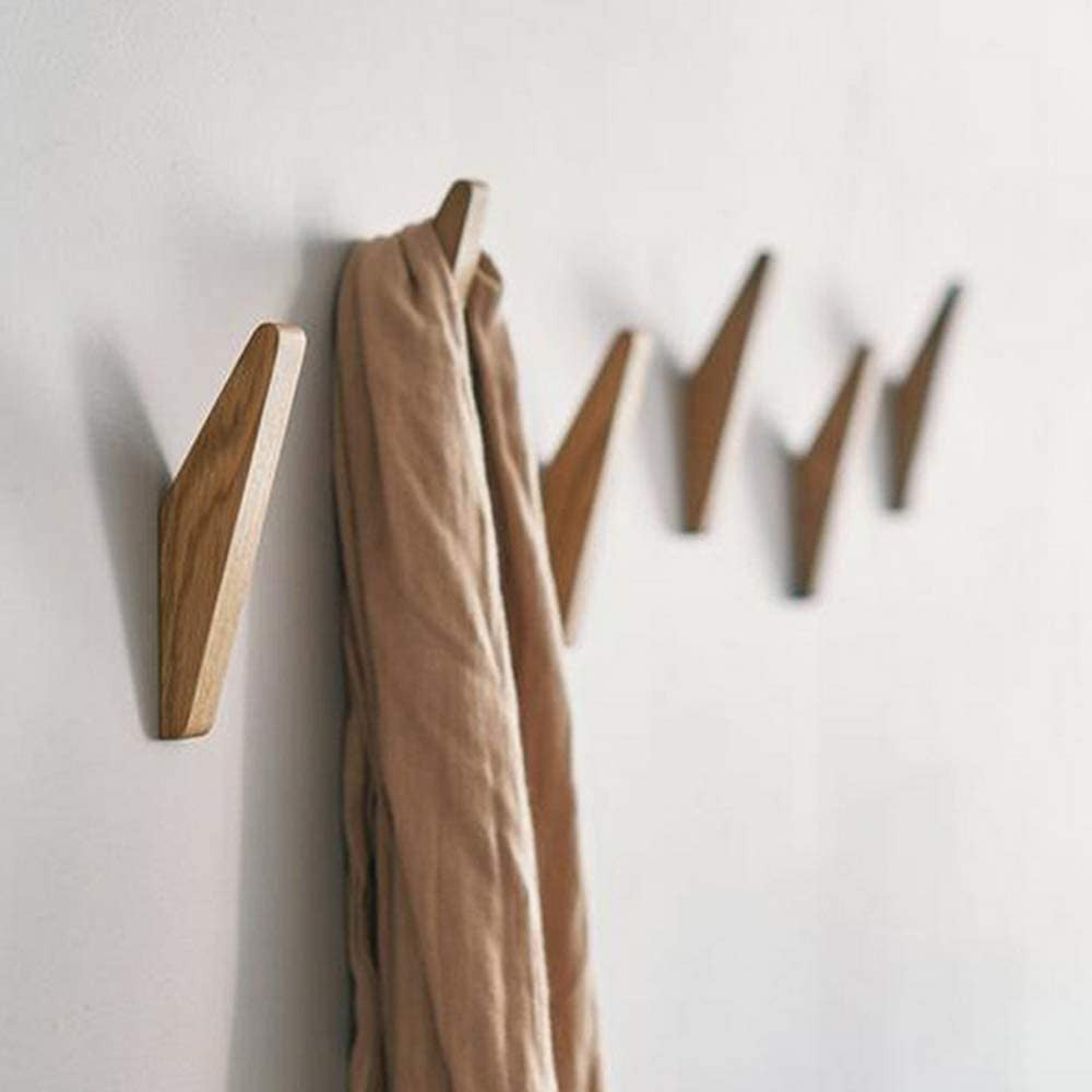 Minimalistische Holz-Wandhaken für zu Hause – 6er-Set