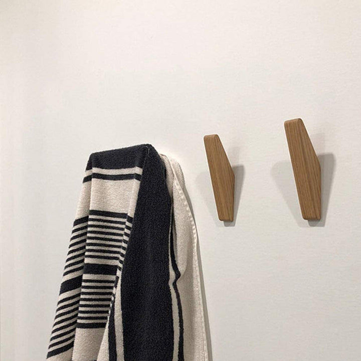 Minimalistische Holz-Wandhaken für zu Hause – 6er-Set