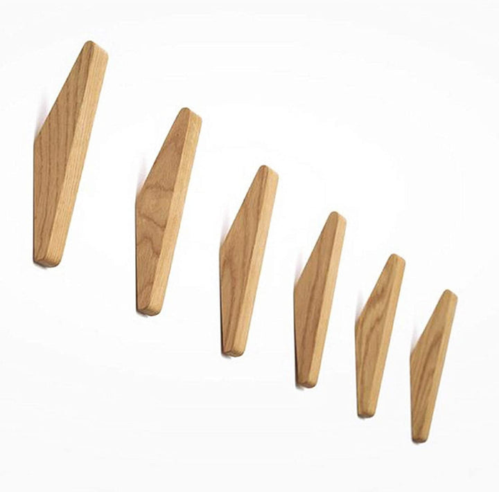 Minimalistische Holz-Wandhaken für zu Hause – 6er-Set