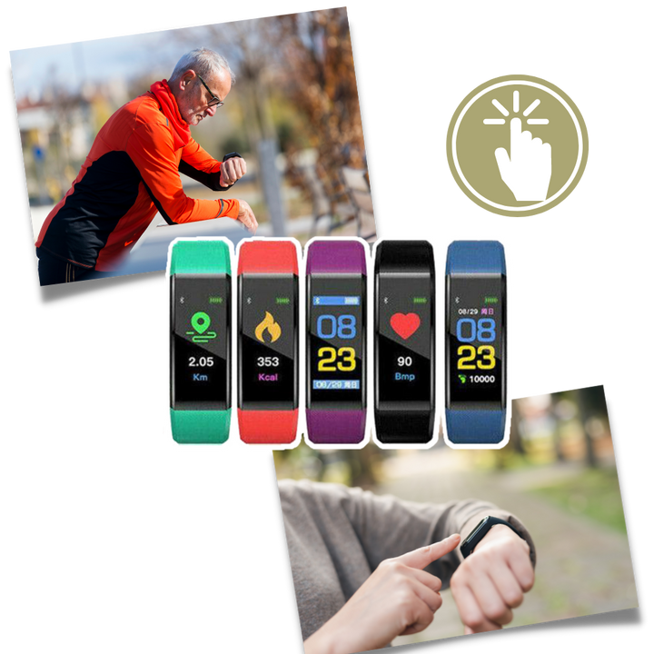 Smartwatch für Senioren mit Herzfrequenz- und Blutdruckmessung | Karnz