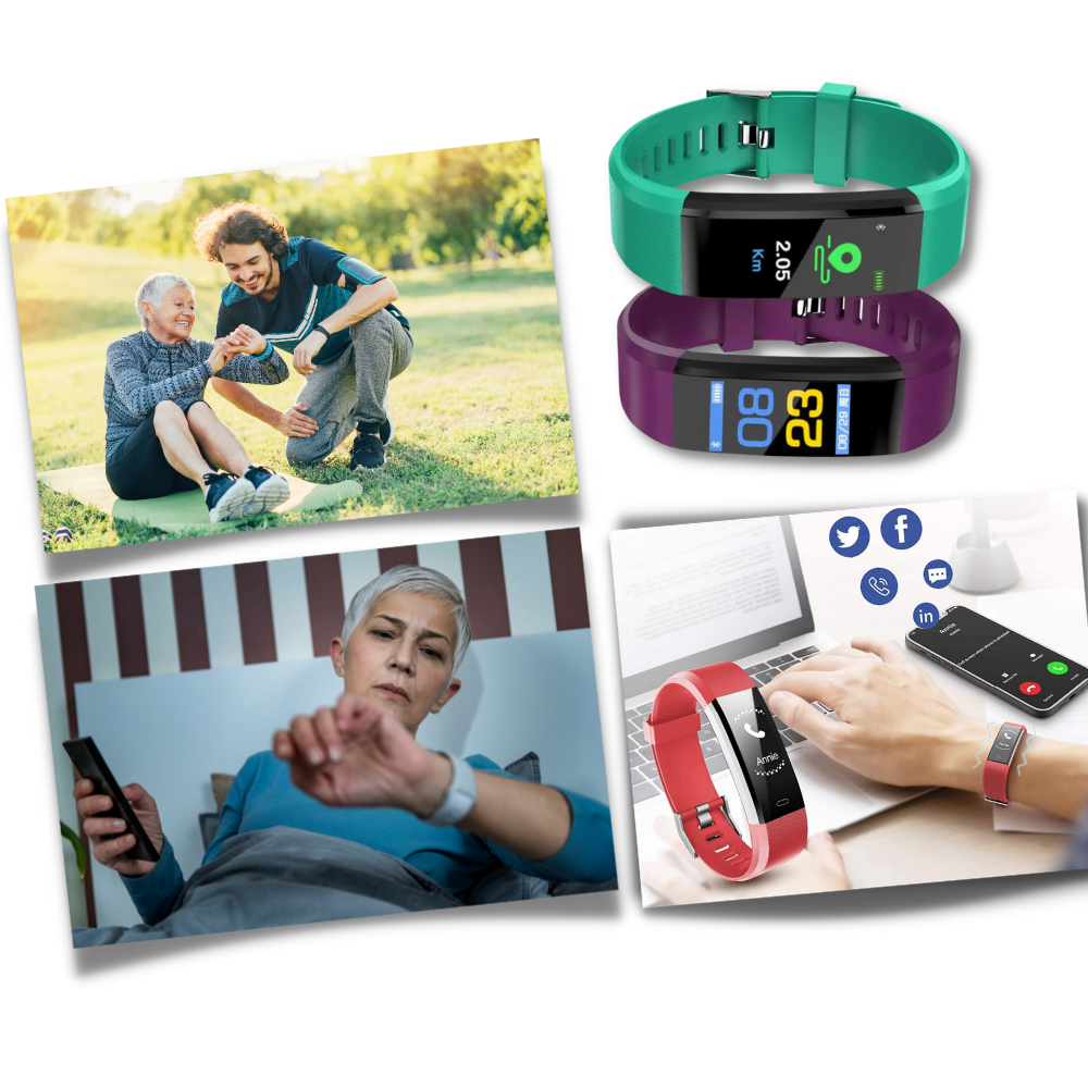 Smartwatch für Senioren mit Herzfrequenz- und Blutdruckmessung | Karnz